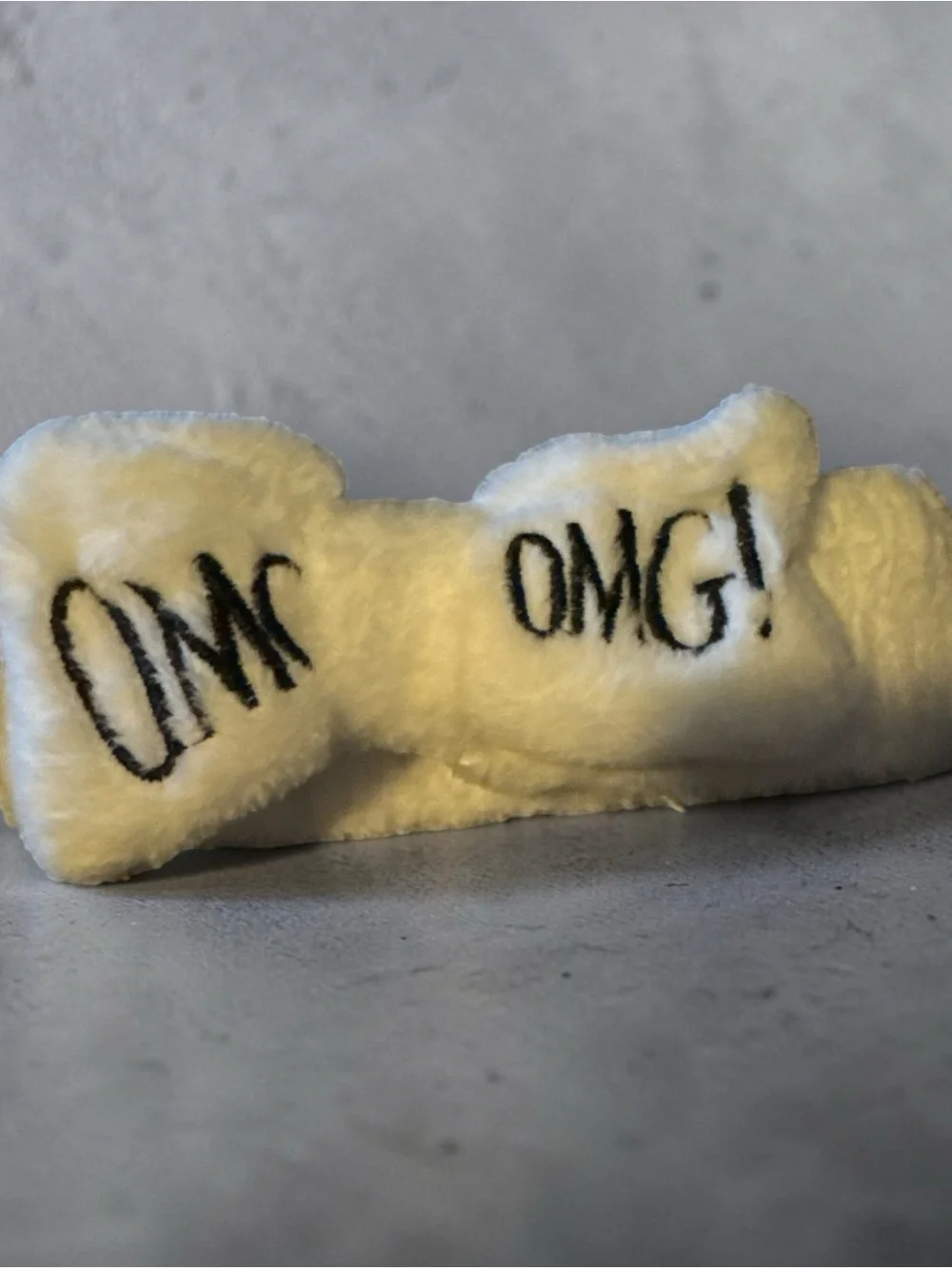 Plush 'OMG!' Kids Headband - Pink, White, Black (choose 1)